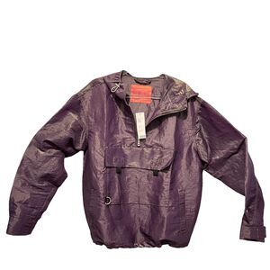 Urban Outfitters Windbreaker Jacket Unisex Purple Gold Iridescent Hooded Size M